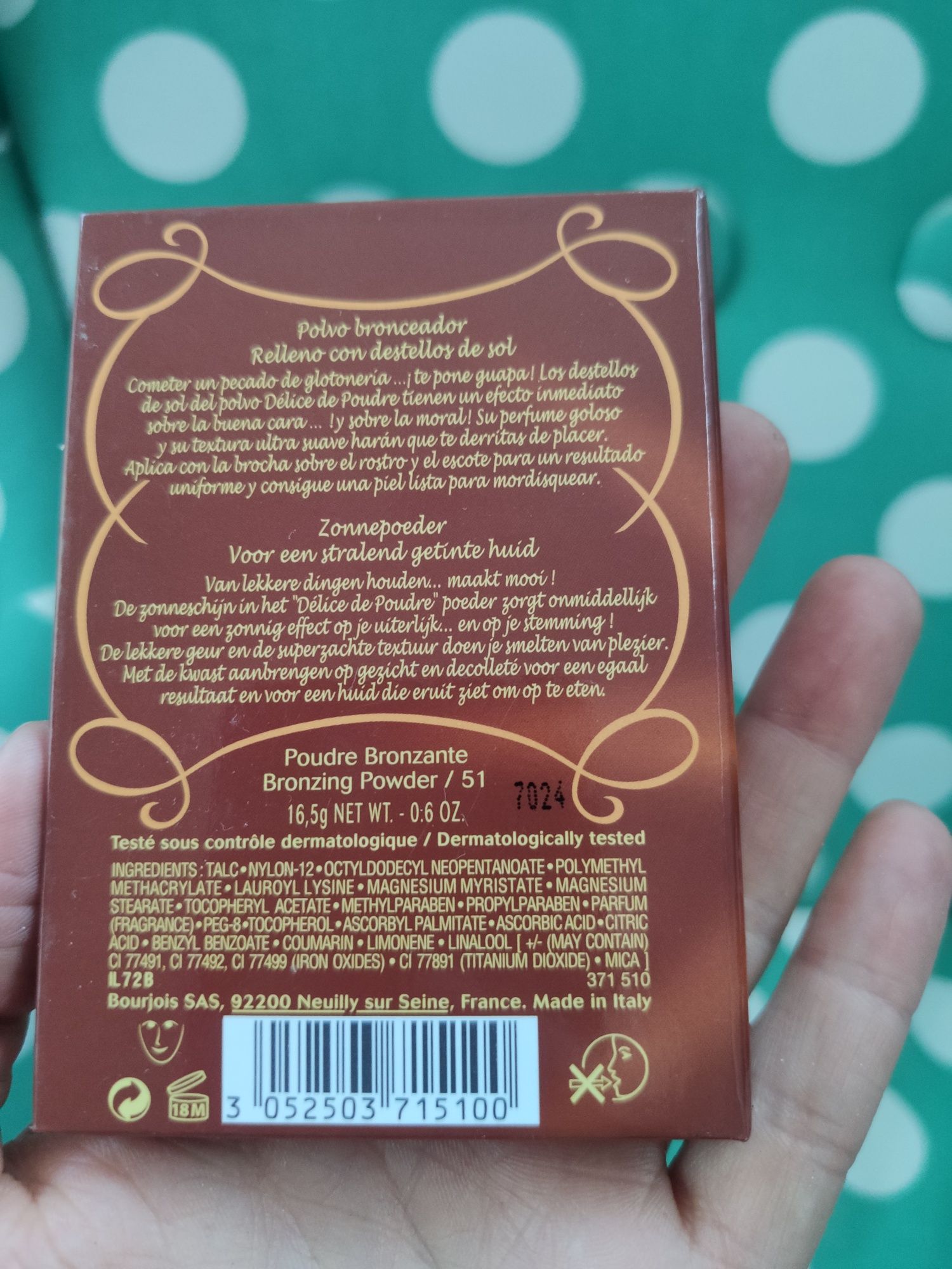 Puder brązujący bronzer Bourjois Paris Delice De Poudre 51