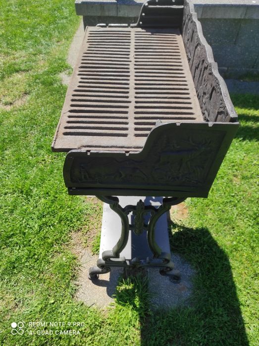 Czytaj opis! Grill żeliwny pięknie zdobiony gratis nogi do ławki