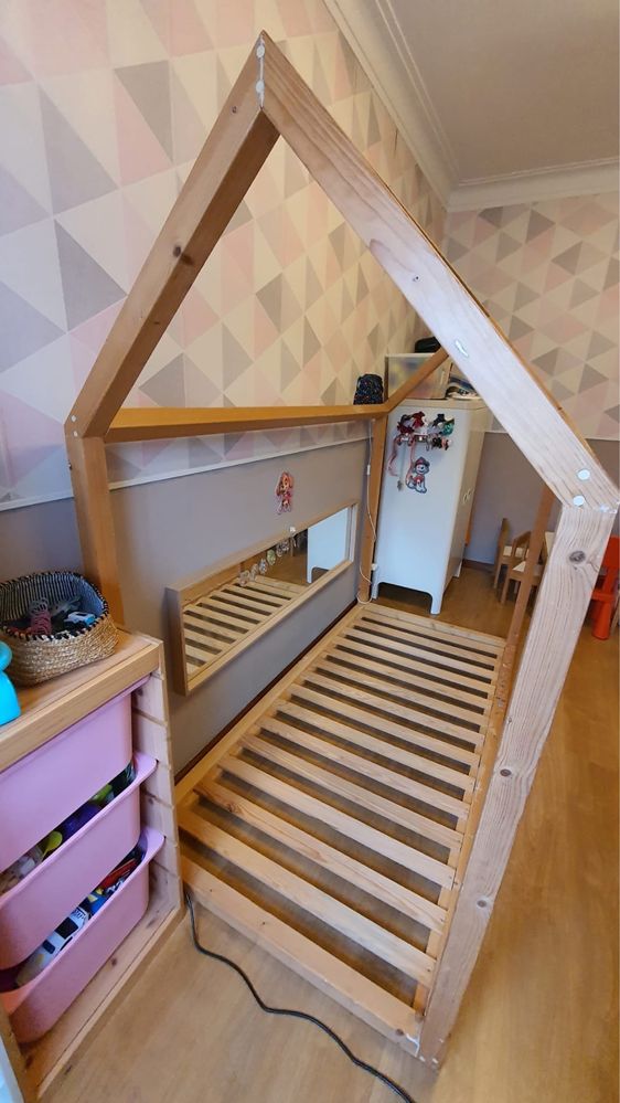 Cama Montessori em Madeira de Pinho 200x90 – Design Casa
