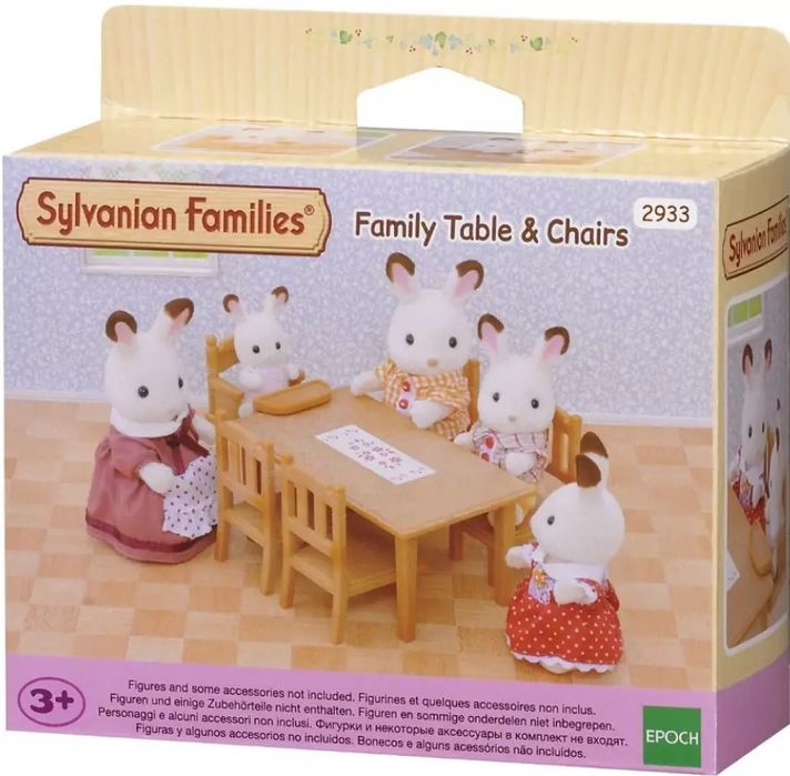 Sylvanian Families. Zestaw do jadalni - stół i krzesła. Epoch