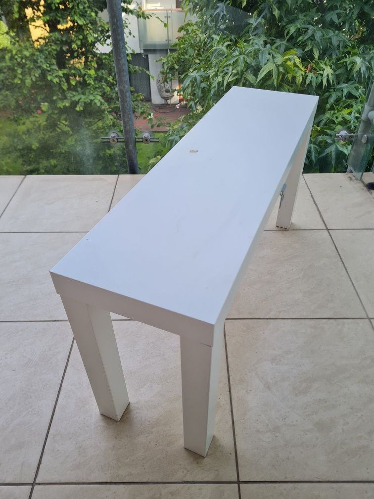 Stolik pod tv konsola konsolowy ławka ławeczka biała lack ikea
