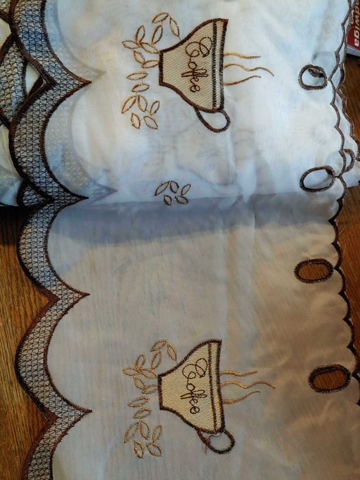 Zazdrostka kuchenna kawa firanka 31cm