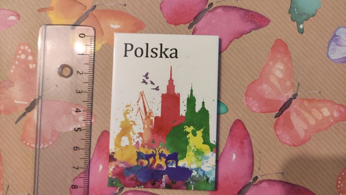 Magnes metalowy pamiątkowy na lodówkę Polska suwenir kolekcja