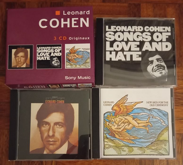 Box 3 CD Leonard Cohen, em estado impecável