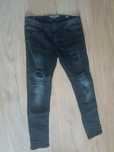 Jeansy rurki dziury 32/32 czarne