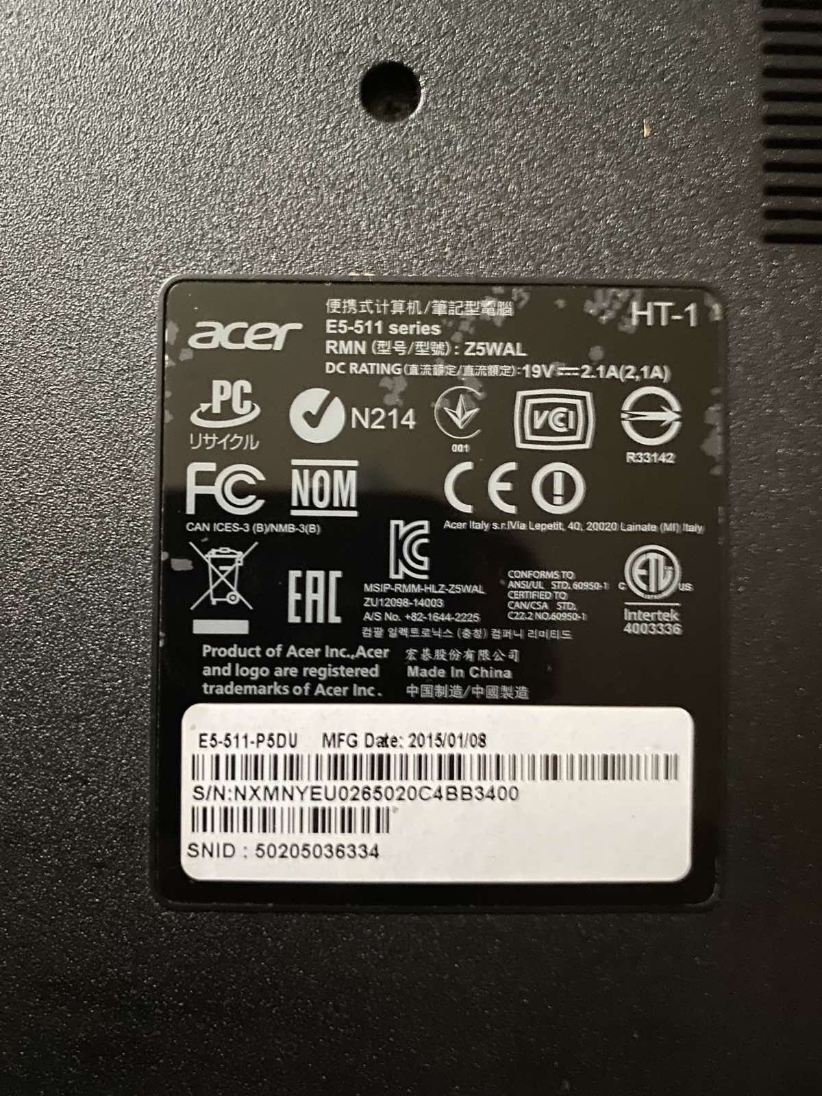 Ноутбуки SAMSUNG  RV 408 ACER  E5-511 series