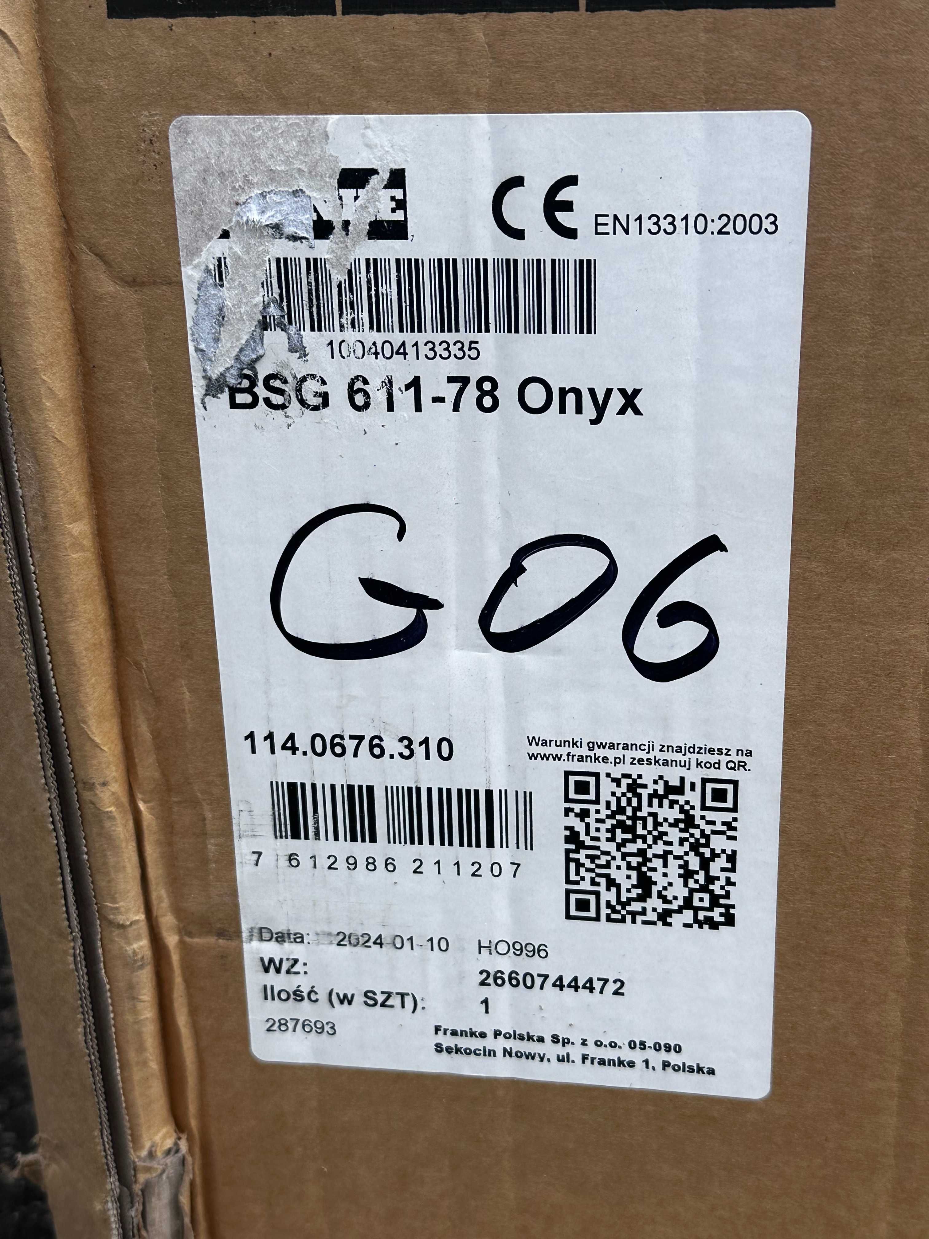 zlewozmywak FRANKE BSG 611 78 ONYX CZARNY