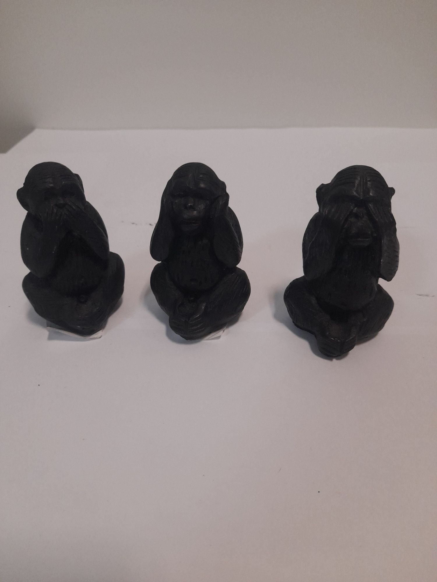 Estatuetas 3 Macacos Sábios, cego, surdo e mudo