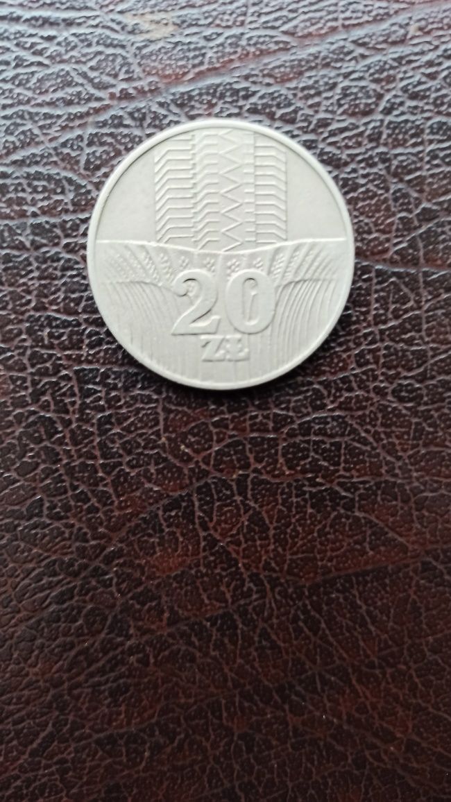 Moneta PRL 20 zł 1973 r Wieżowiec i klosy