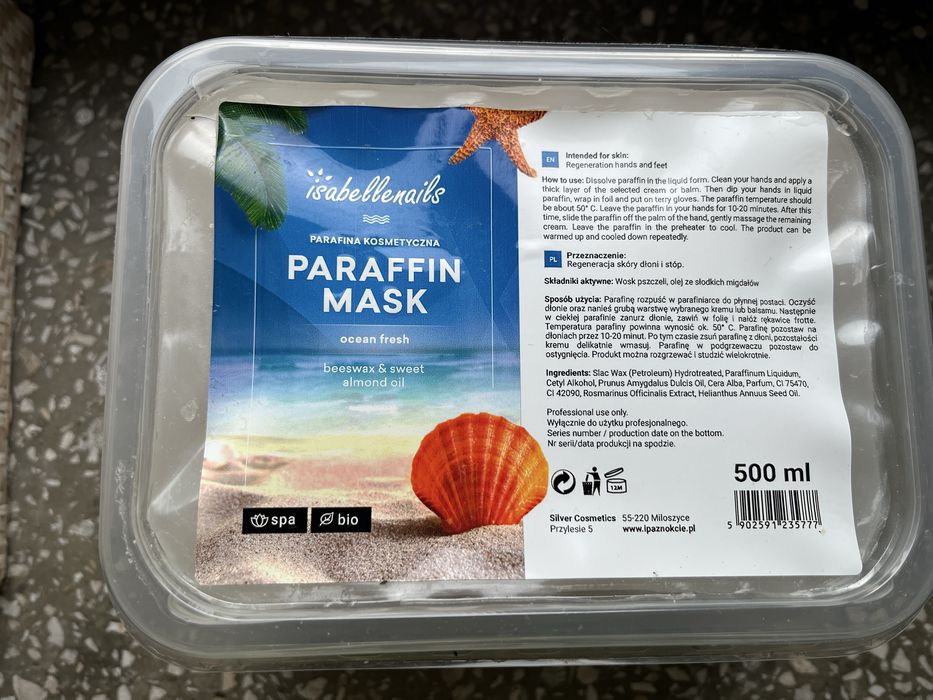 Parafiniarka nieuzywana z zestawem 5 parafin