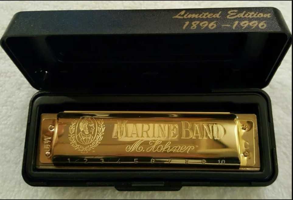 Harmónica Vintage Hohner Marine Band Dó 1896 C Edição Limitada anos 90