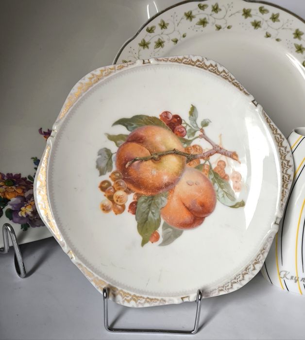 Talerz deserowy Silesia piękna stara porcelana