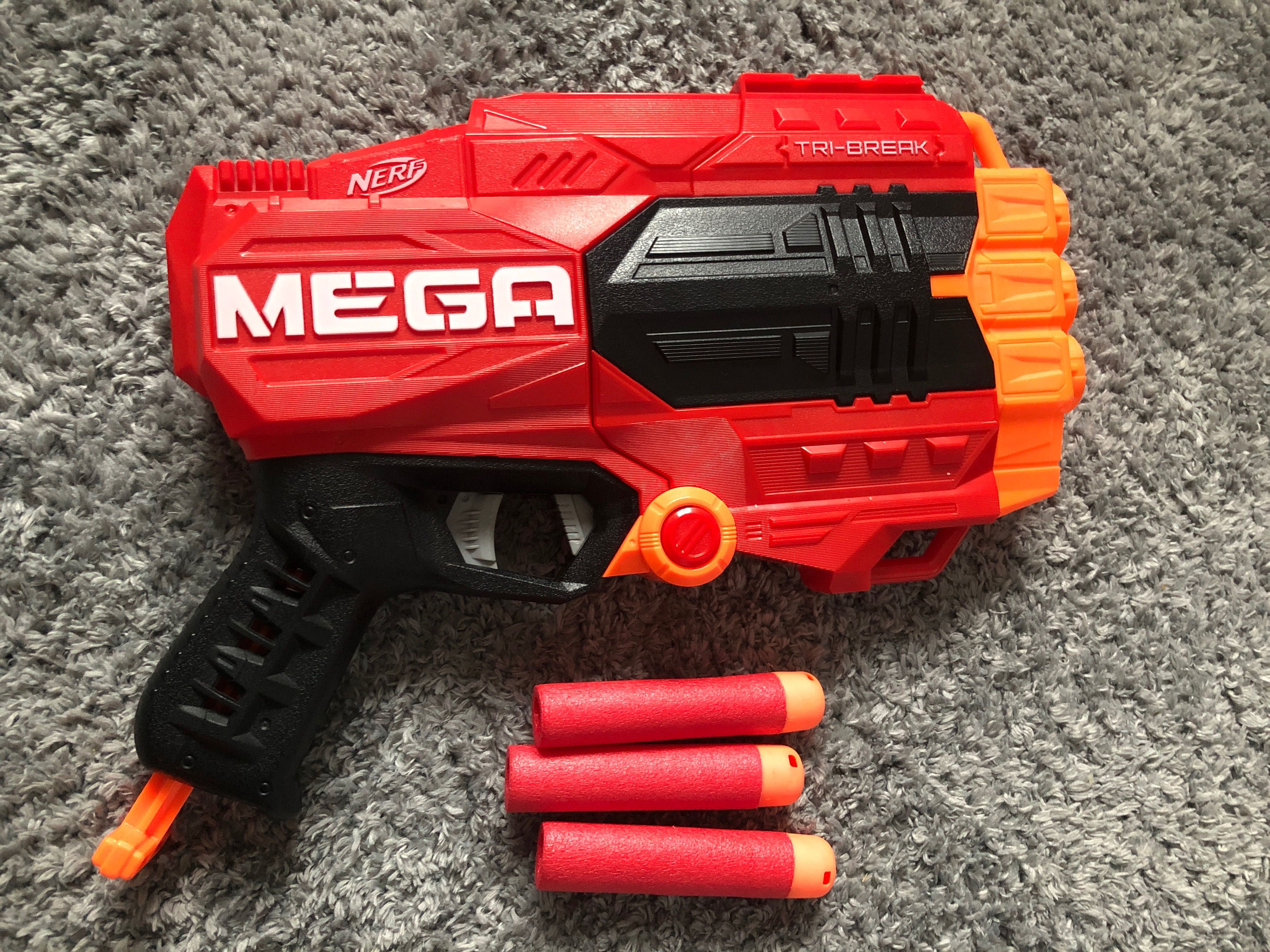Mega Nerf Tri-break na prezent nowe Wyrzutna na duże strzałki MEGA