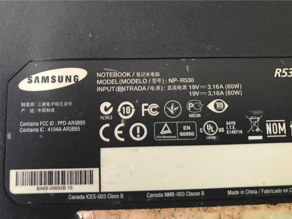 Portátil Samsung