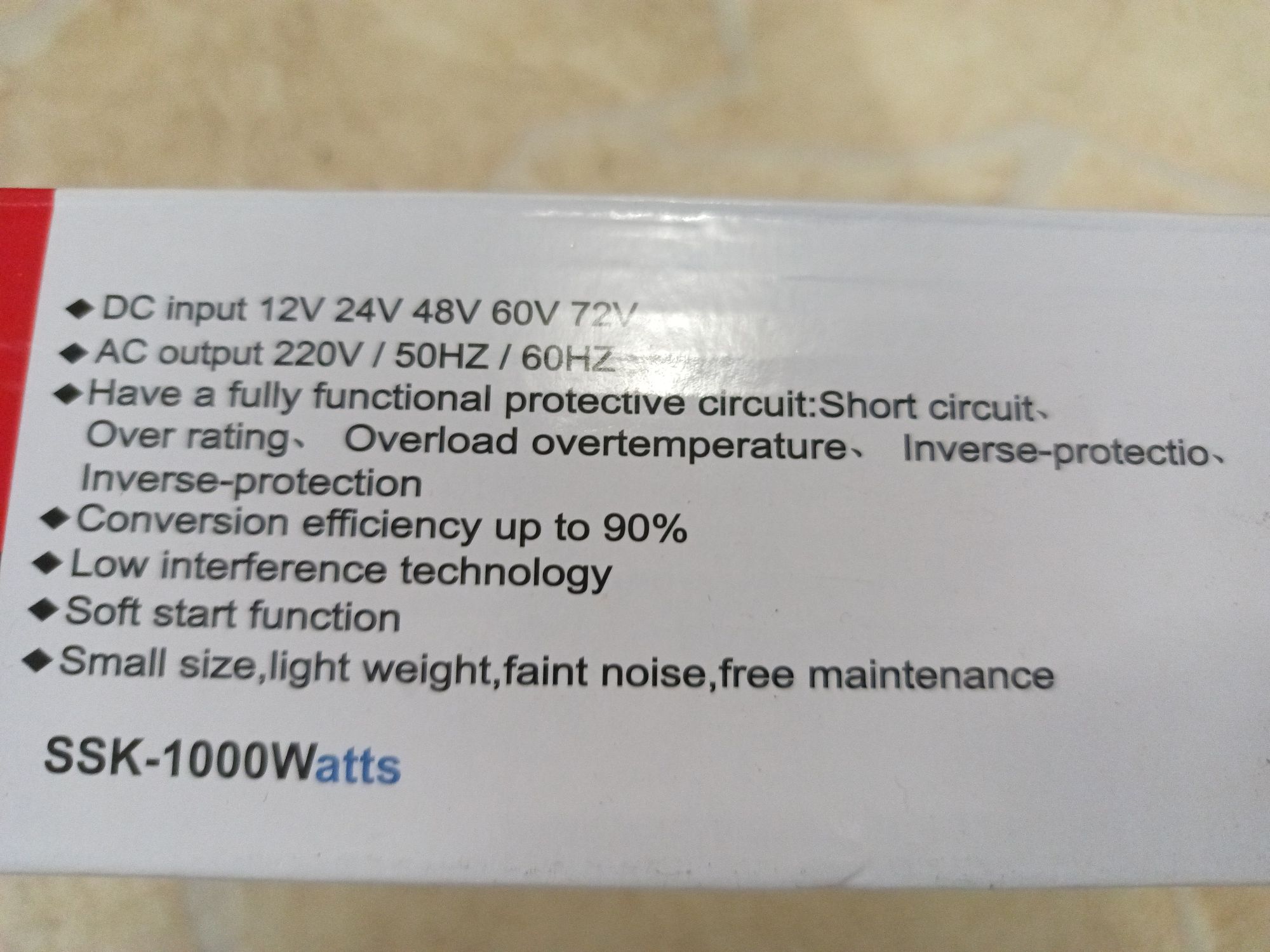 Інвертор 24V чесних 800-1000W  UKS Тихий Модифікована синусоїда