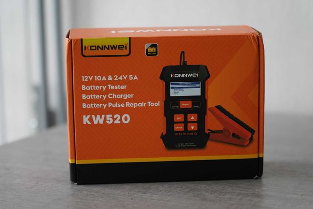 Зарядне тестер для АКБ Konnwei KW520 та відновлення