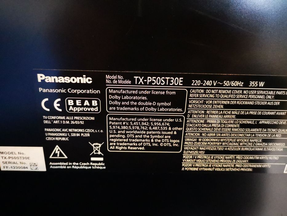 Plasma Panasonic TX-P50ST30E