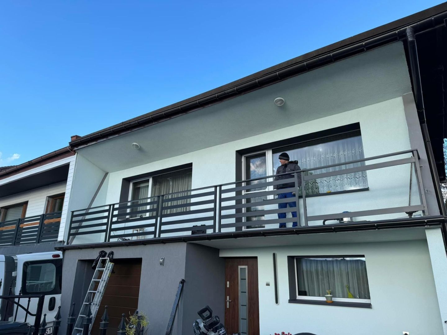 Balustrada balustrady balkonowe balkonowa barierka malowana proszkowo