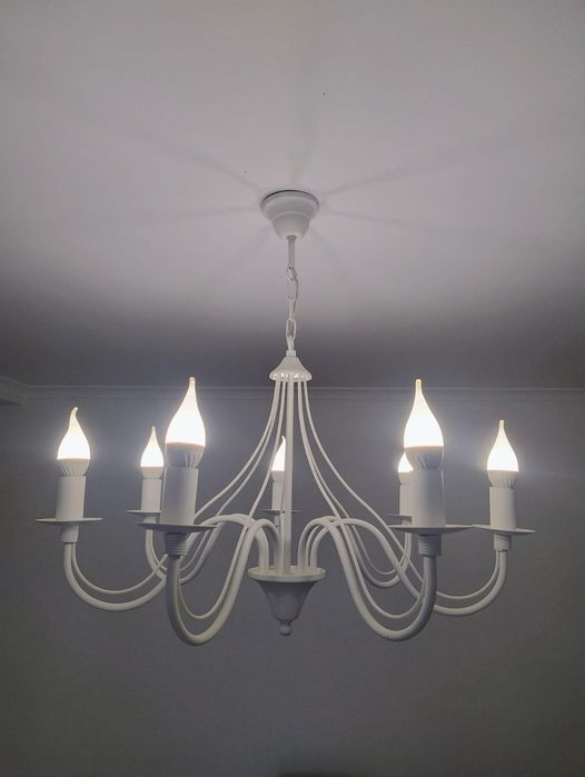 Lampy żyrandole 2 sztuki białe led