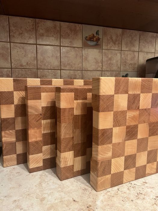 Торцева обробна дошка з дуба/ясена розміром 40х28х4см