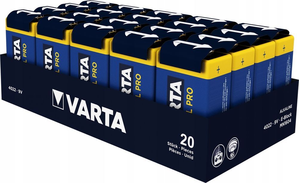 Varta Industrial Professional 6LR61 9V bateria alkaliczna 6F22