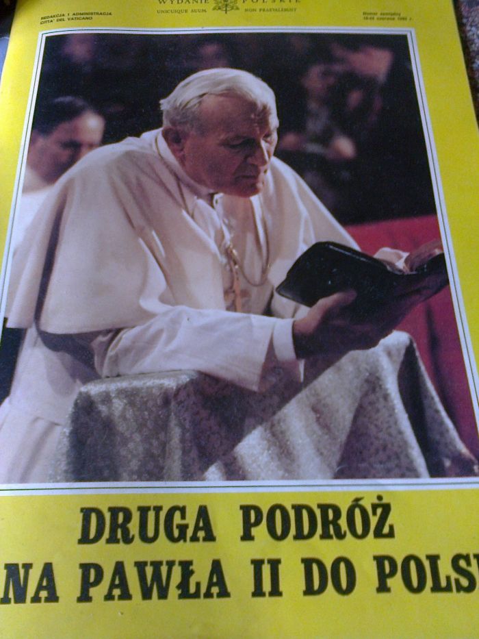 Papież Jan Paweł II - pamiątkowe l'Osservatore Romano i inne artykuły