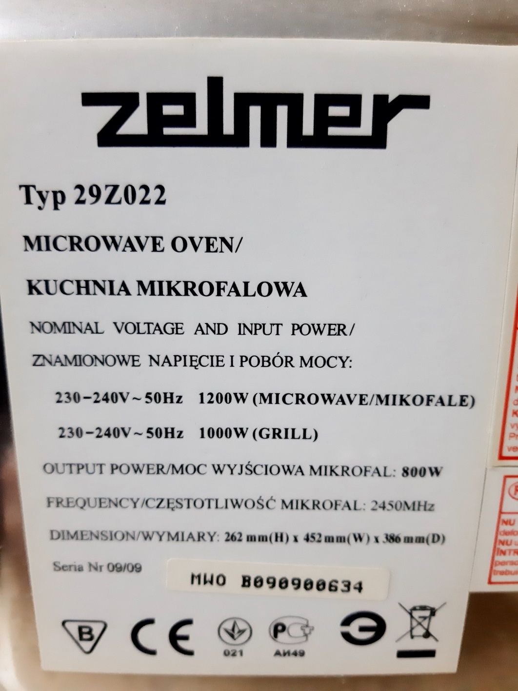 Mikrofalówka Zelmer