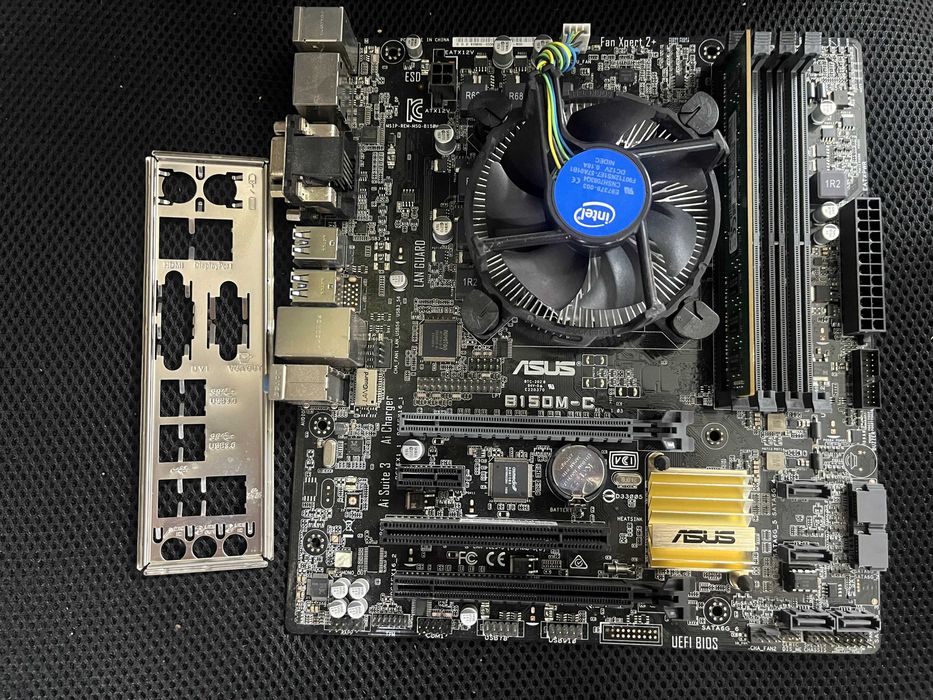 Материнская плата asus b150m-c + i3 7100