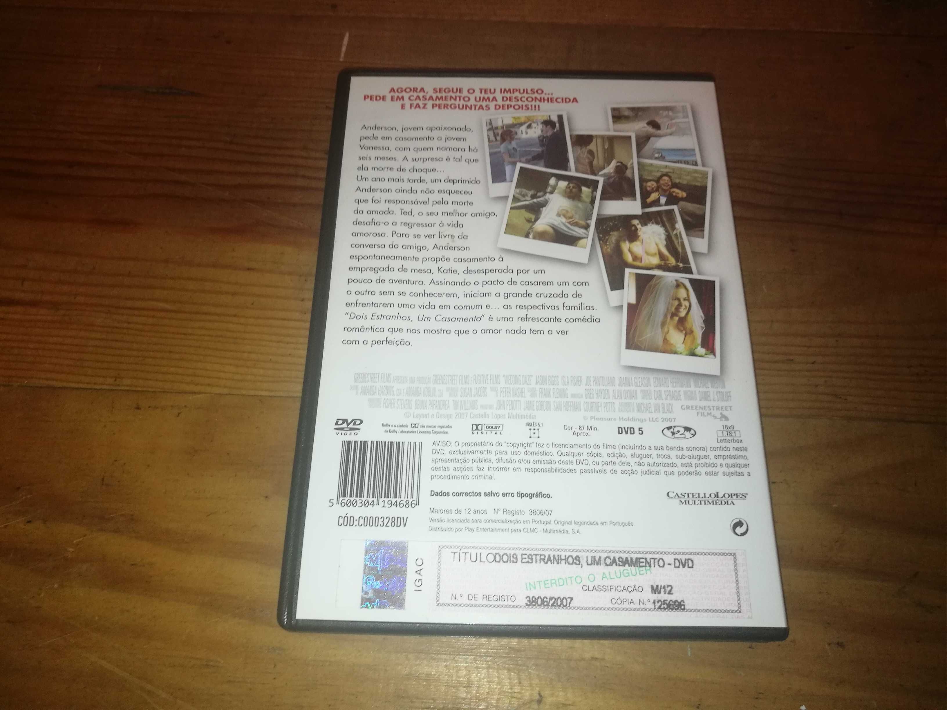 DOIS ESTRANHOS E UM CASAMENTO DVD (legendagem em Português)