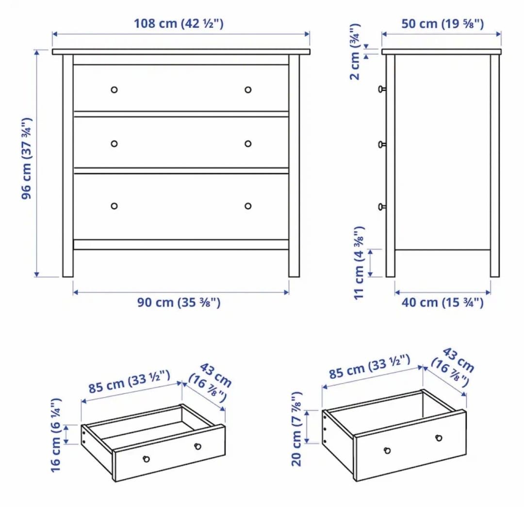 Cómoda de quarto IKEA