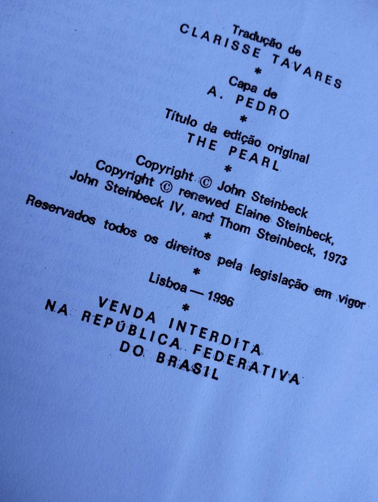 Livro A Pérola - John Steinbeck