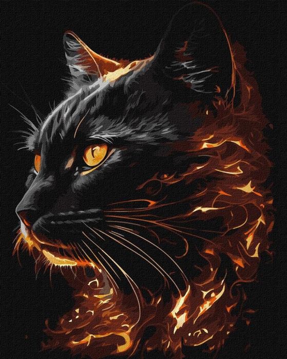 Malowanie po numerach - Ognista piękność 40x50cm Ideyka pudełko,