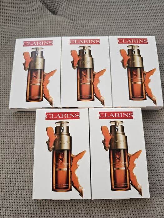 5x CLARINS Double serum do twarzy anti-aging Curcuma Turmeric, zestawy