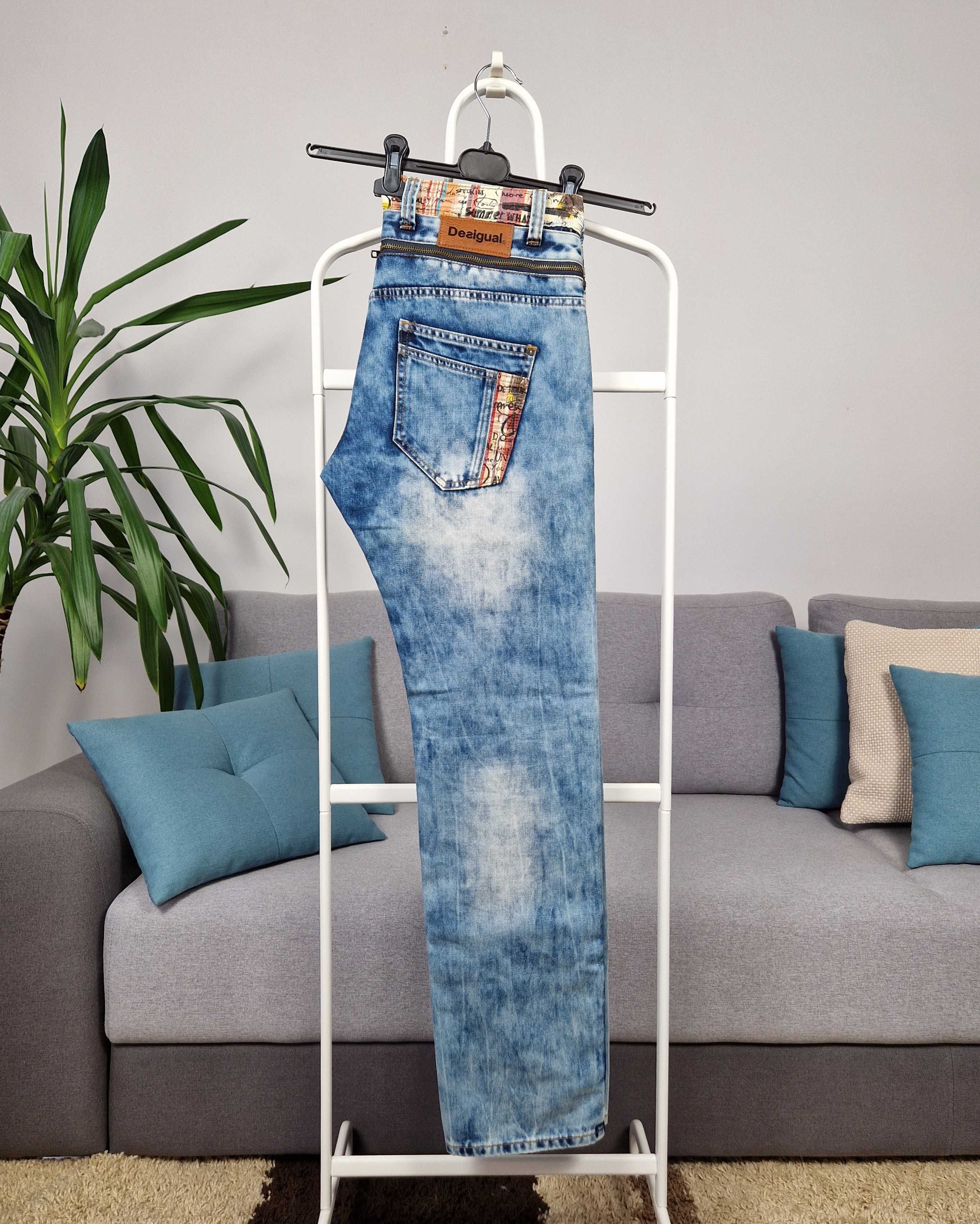 Desigual Jeans rozmiar 34 męskie spodnie dżinsy jeansy