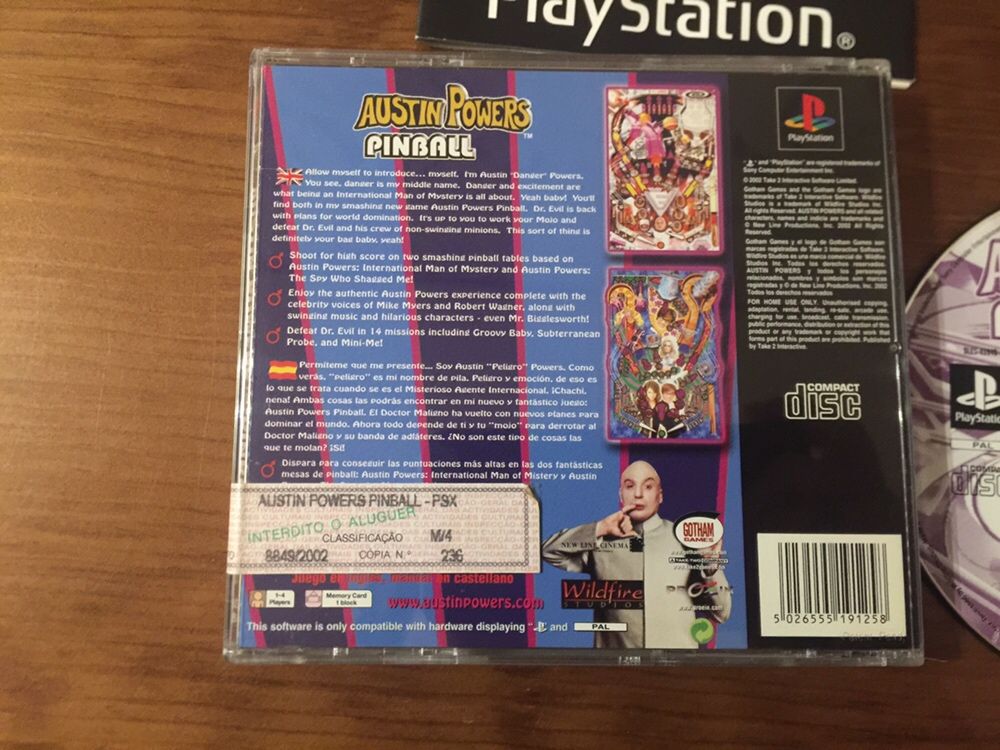 Jogo Austin Powers Pinball PlayStation 1