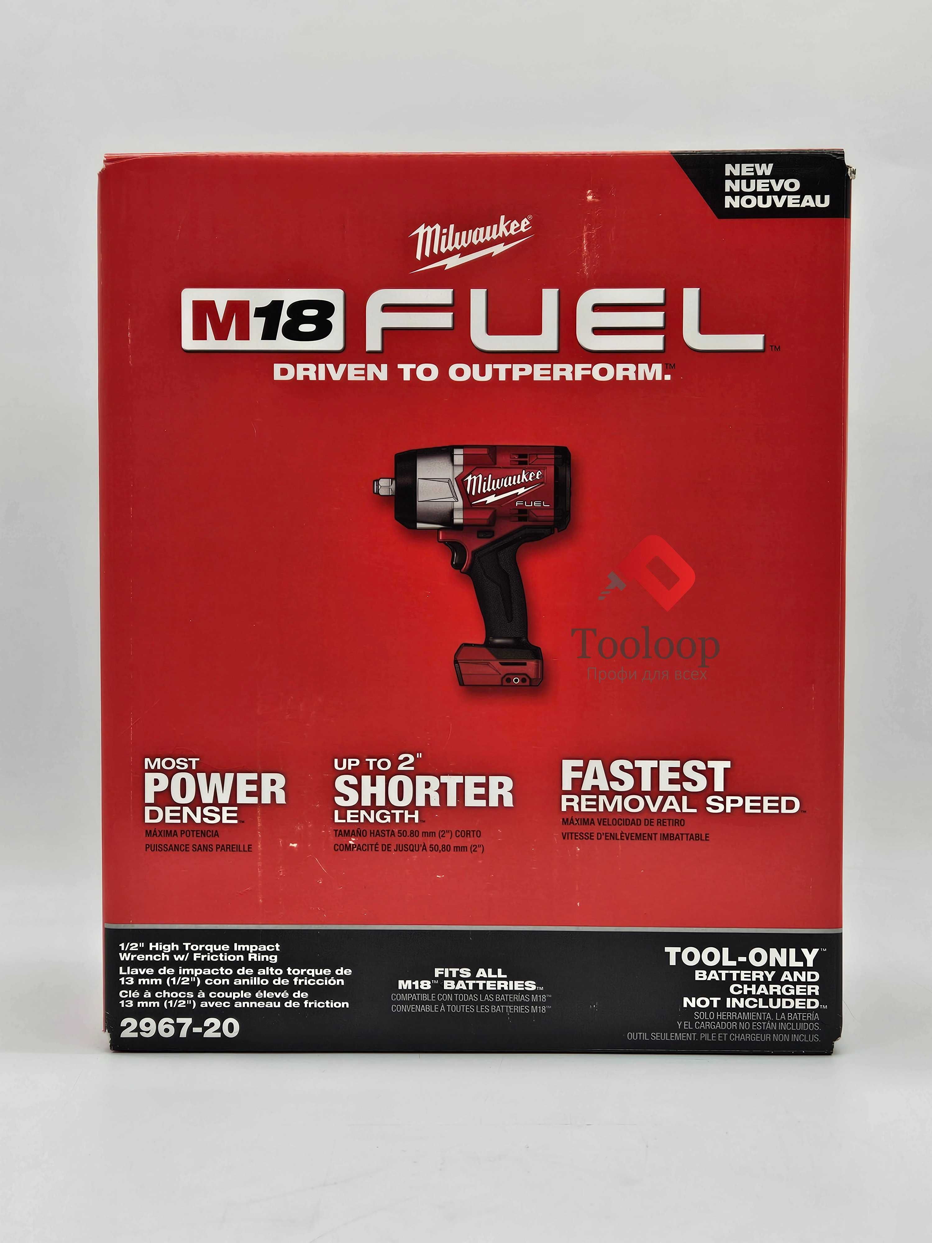 Аккумуляторный импульсный гайковерт 1/2 Milwaukee M18 FUEL (2967-20)