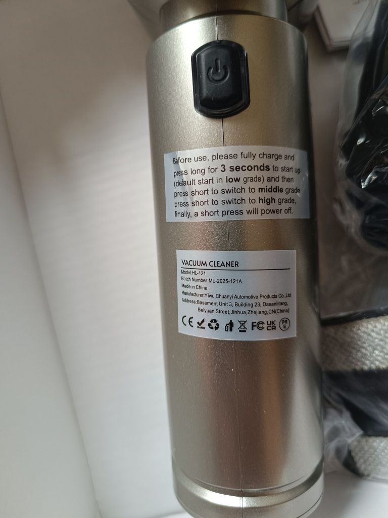 Odkurzacz samochodowy bezprzewodowy 16000Pa