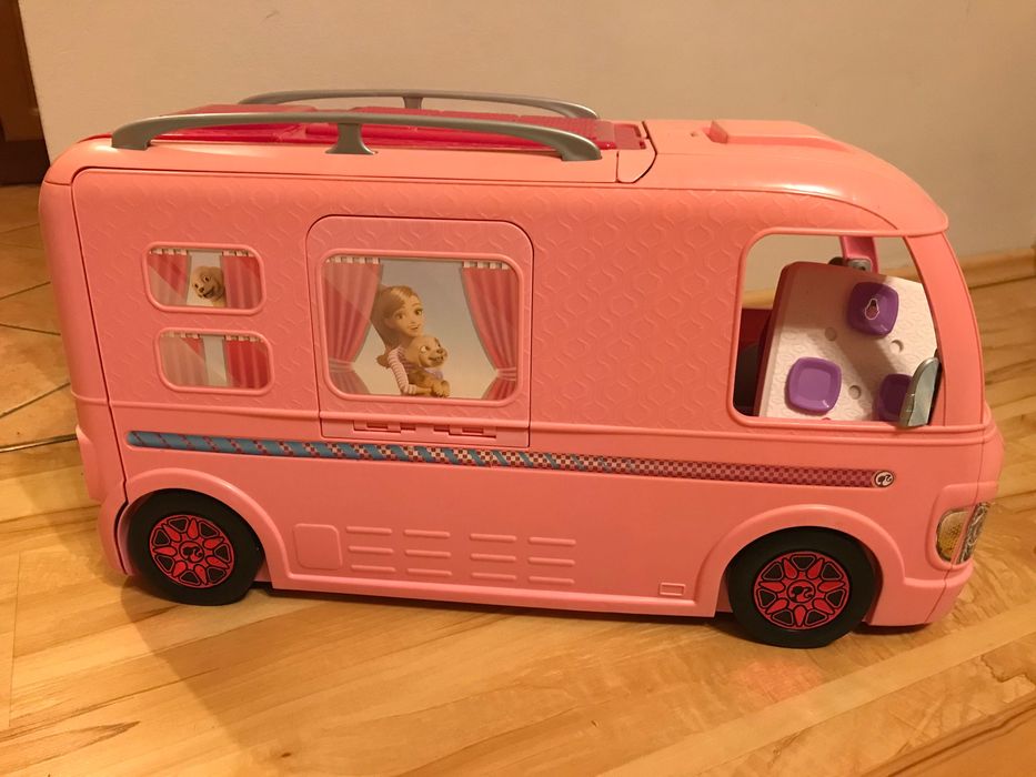 Kamper barbie, dla dziewczynek, różowy, Barbie Camper