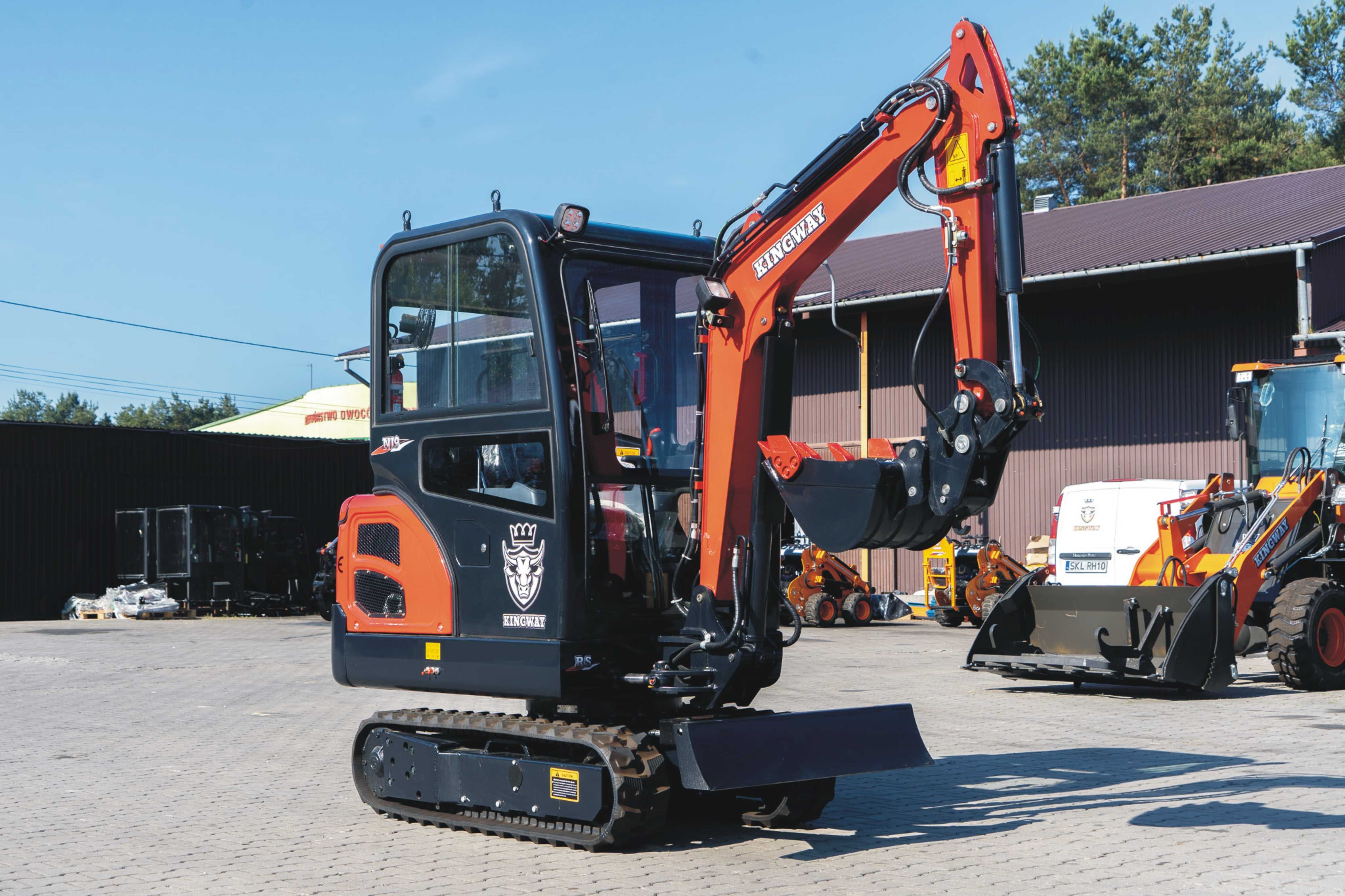 Minikoparka 1900 kg silnik Kubota 3 łyżki transport leasing 2024 r