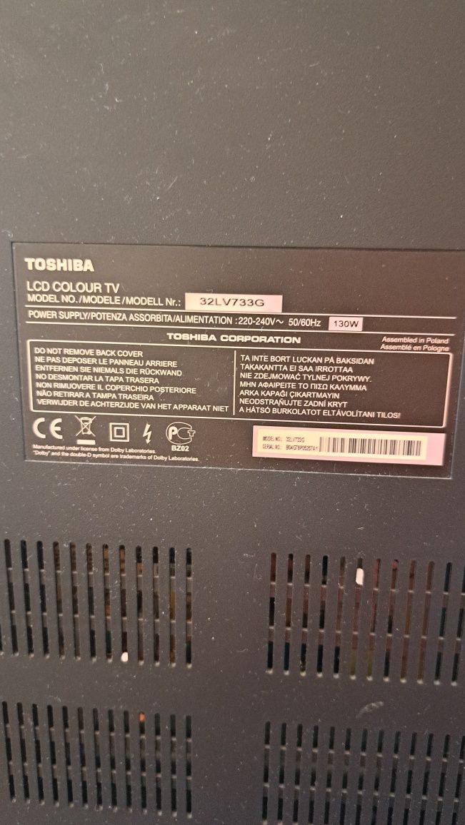 Toshiba Regza 32 cale  32LV733G