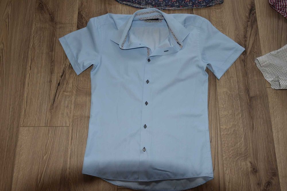 Koszula męska krótki rękaw błękitna Viadi Polo M