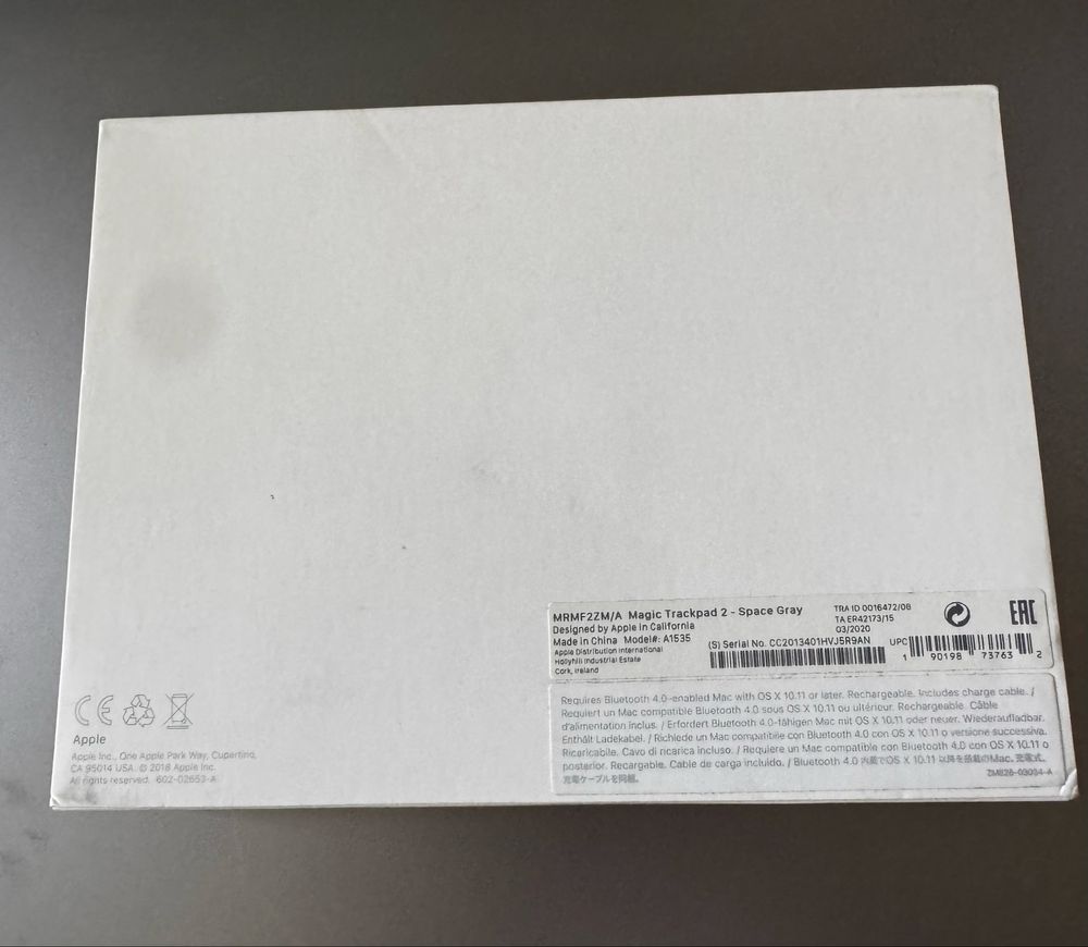Apple Magic Trackpad 2  Space Grey A1535