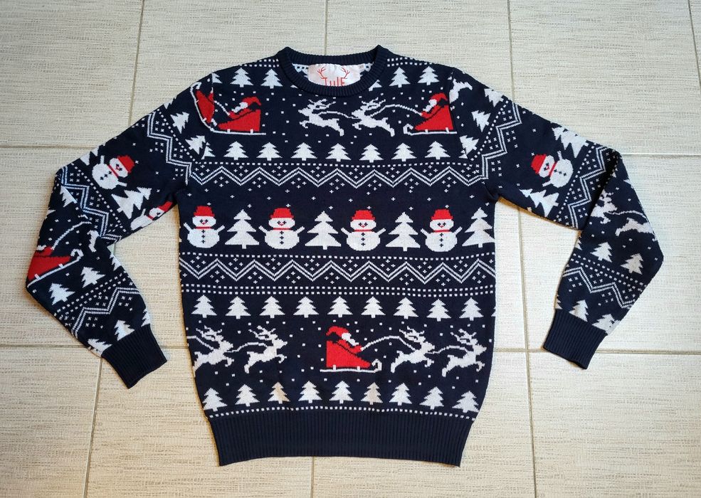 świąteczny sweter męski w norweski wzór Jule Sweaters XS