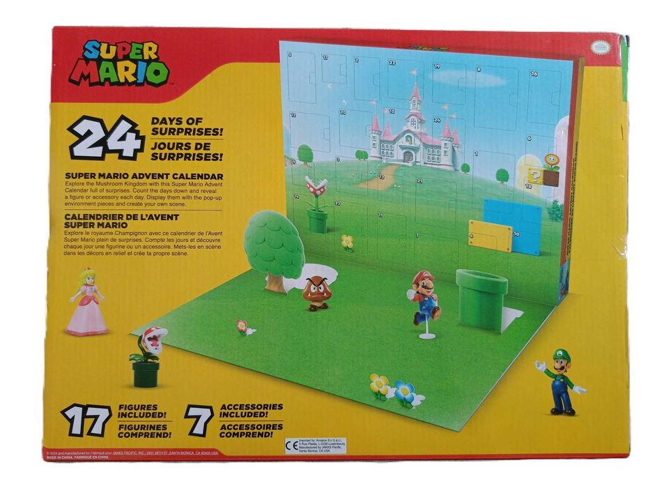 NOWY Kalendarz Adwentowy SUPER MARIO - Plansza 17 figureK 7 akcesoriów