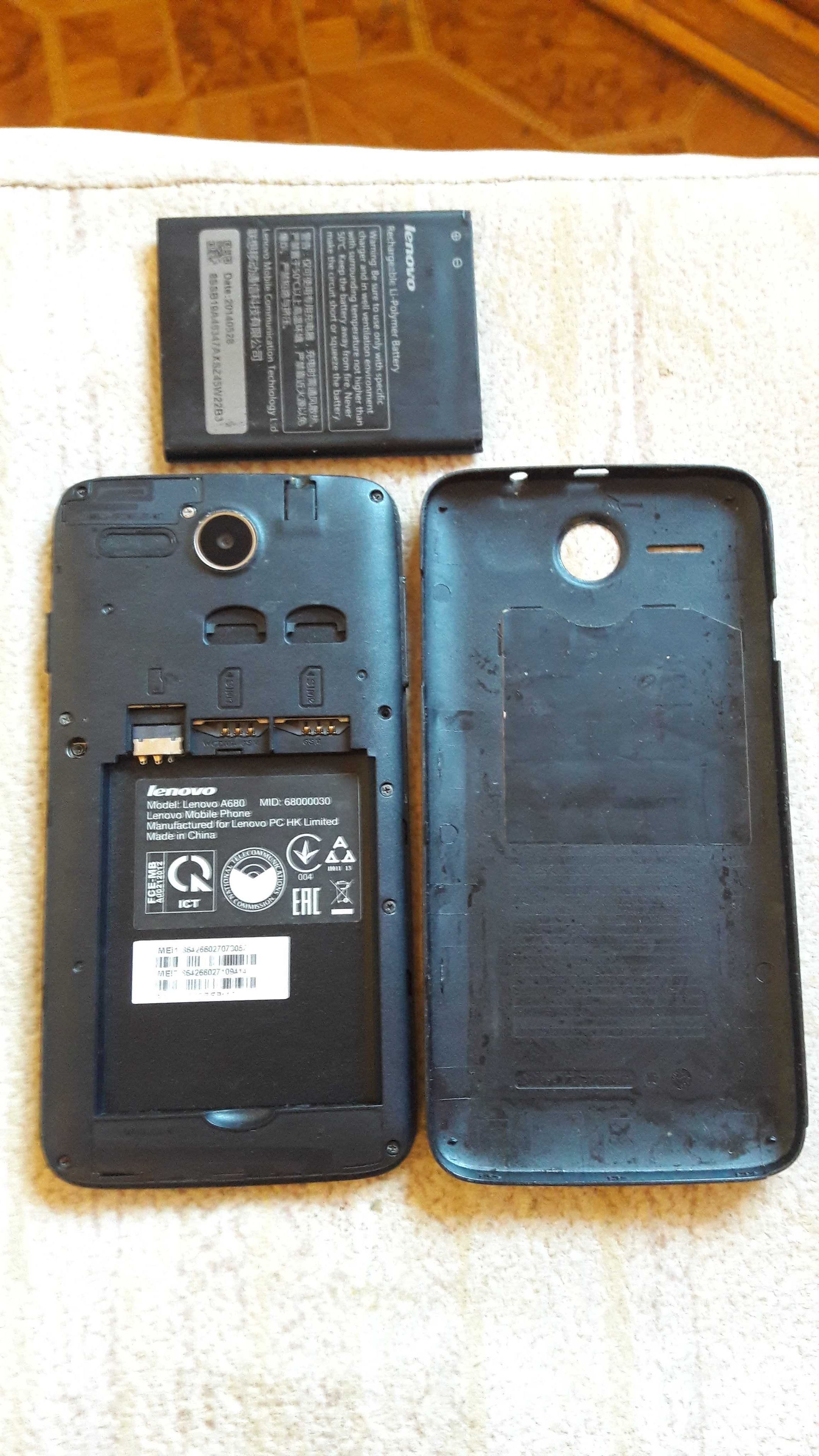 Lenovo А 680  Экран 5" (854x480)