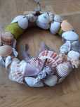 Wianek  na drzwi lato muszle marine handmade