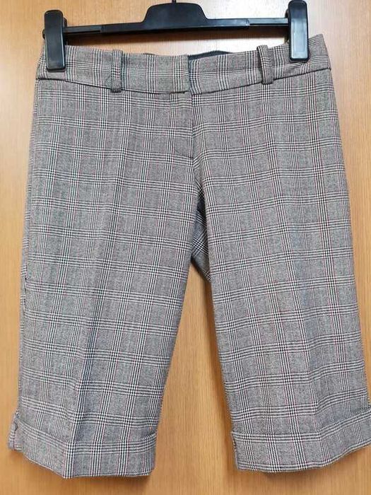 Eleganckie szorty - spodnie w kratkę rozmiar S
