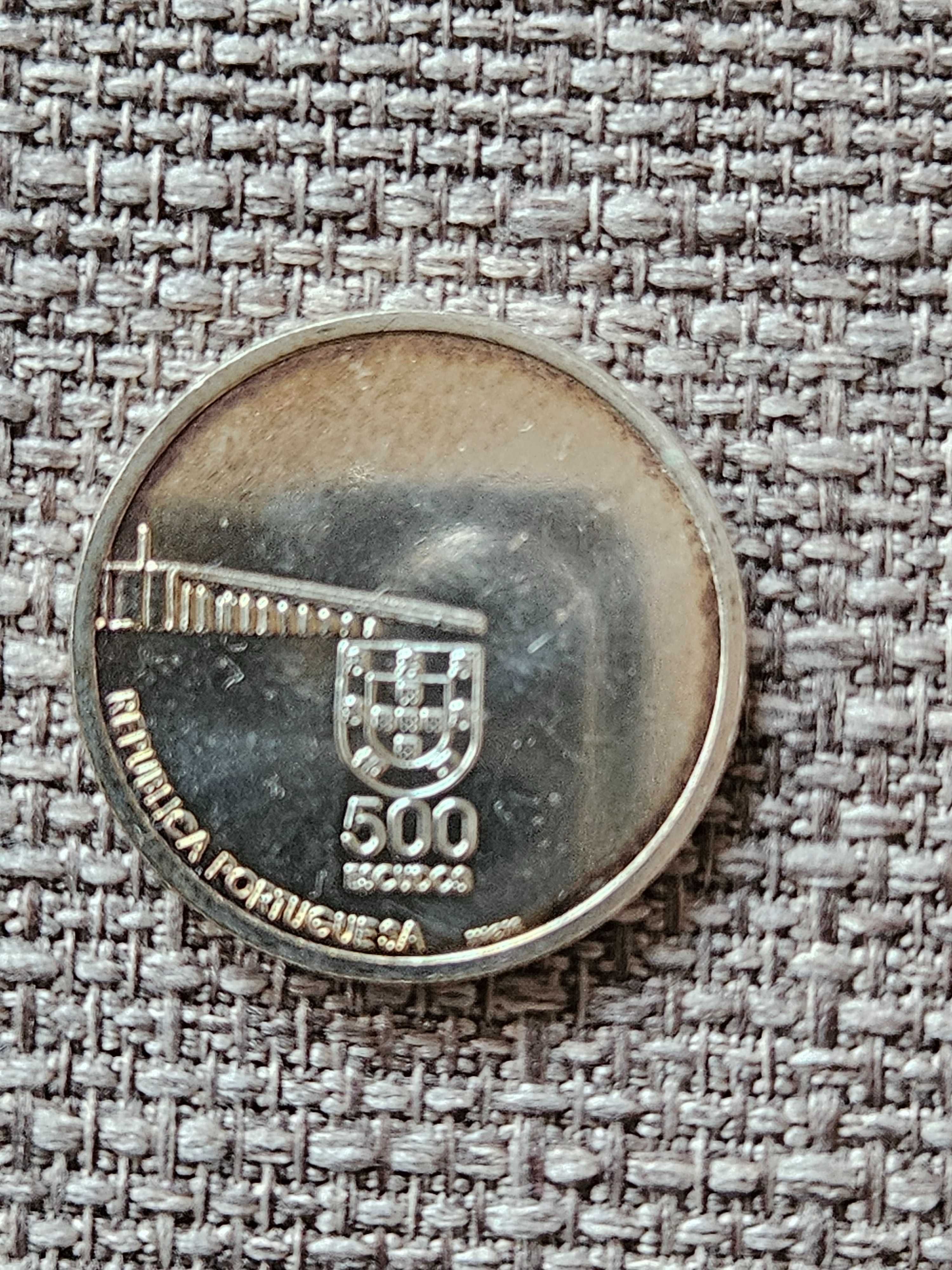 Moeda 500 escudos em prata alusiva a Macau