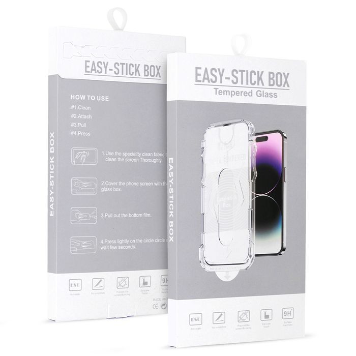 Hartowane Szkło Full Glue Easy-Stick Box Do Iphone 11 Pro Max Czarny