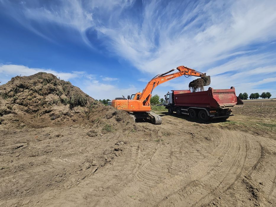 Usługi koparką gąsienicowa ,koparką-koparko ładowarka,wykopy ,kopanie